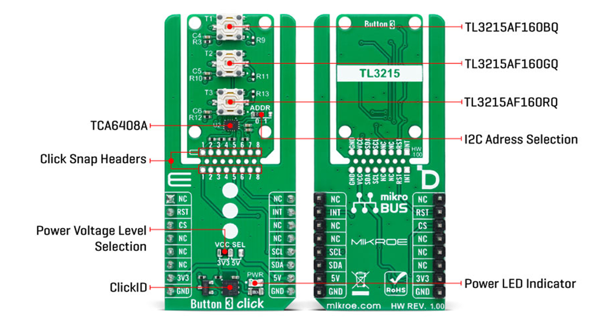 Infographic - Mikroe Button 3 Click